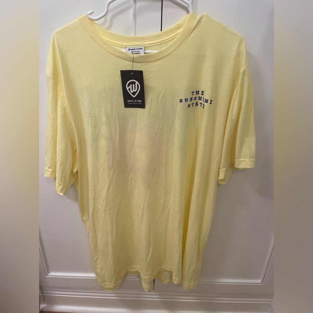 Where I'm From Florida T-Shirt Men Yellow The Sunshine State Streetwear NWT